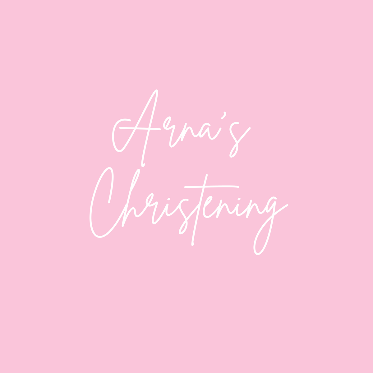 Personalised Christening Welcome Sign – A beautifully designed welcome sign featuring the baby’s name and event details, displayed on an easel at a christening venue.