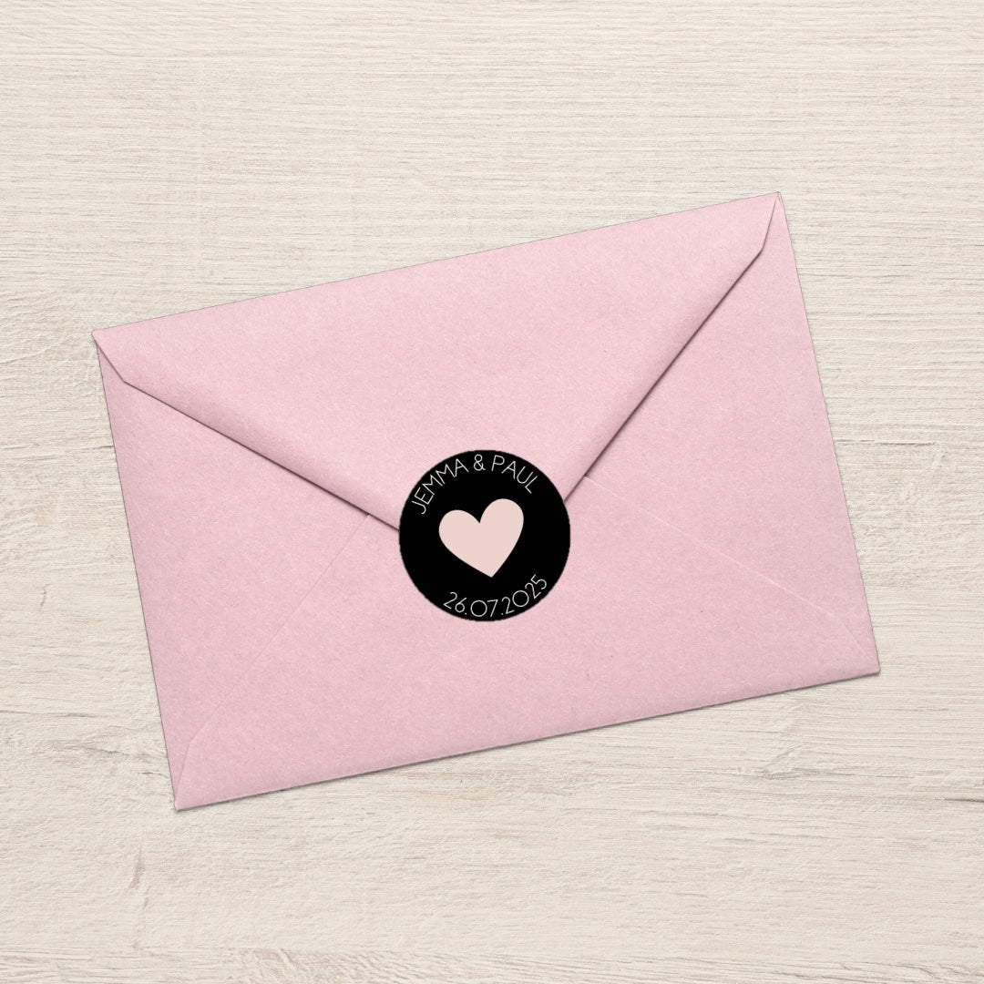 personalised wedding invitations envelope sticker seals - custom wedding save the date sticker seals - initials and date envelope sticker seals