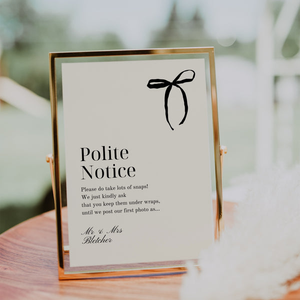 Old Money Polite Notice Sign