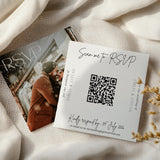square qr code rsvp card for wedding - personalised wedding invitations RSVP cards