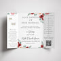 Romantic Red Floral Gatefold Wedding Invitations
