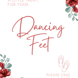 A stylish wedding sign reading