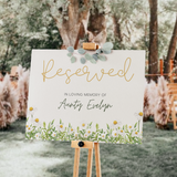 reserved in memory chair sign for wedding - daisy reserved chair sign personalised