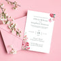 Spring Floral Personalised Wedding Invitations - Pink Floral Wedding Signage - Pink Tulips Carnations Wedding Signs