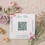 Spring Floral RSVP Card with QR Code Card  - Pink Floral Wedding Signage - Pink Tulips Carnations Wedding Signs