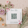 Spring Floral RSVP Card with QR Code Card  - Pink Floral Wedding Signage - Pink Tulips Carnations Wedding Signs