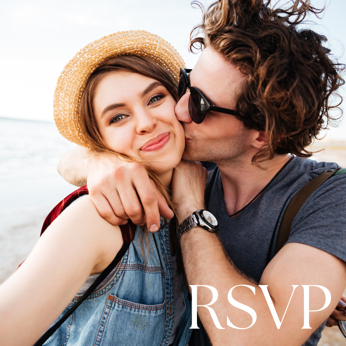 Spring Floral Wedding RSVP with QR Code