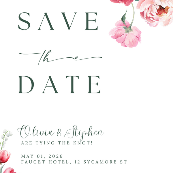 Spring Floral Save The Date