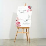 Spring Floral Unplugged Ceremony Sign  - Pink Floral Wedding Signage - Pink Tulips Carnations Wedding Signs