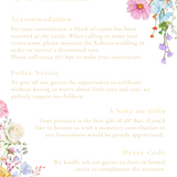 Summer Floral Wedding Invitations Personalised - Summer Collection features beautiful wedding stationery and signage with gentle summer colours, vibrant florals, and soft butter yellow text – perfect for adding a fresh, romantic feel to your special day.
