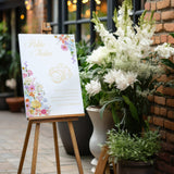 Wedding Polite Photography Notice - Our Summer Collection features beautiful wedding stationery and signage with gentle summer colours, vibrant florals, and soft butter yellow text – perfect for adding a fresh, romantic feel to your special day.