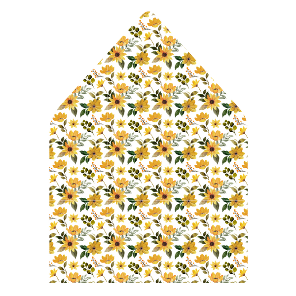A flat lay of elegant wedding invitation envelopes, partially open to reveal beautifully designed envelope liners in various styles, including floral, modern, and classic patterns. The envelope inserts add a touch of luxury and sophistication to the stationery set.