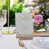 daisy floral table numbers - customised wedding table numbers in daisy design