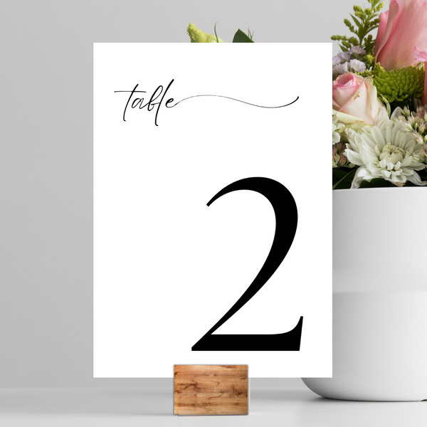 Timeless White Table Numbers