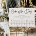 Timeless design white order of the day sign for weddings - personalised - customizable