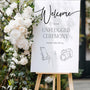 timeless white wedding unplugged ceremony sign - elegantly designed to make a statement. Unplugged Ceremony Wedding Board printed in the UK