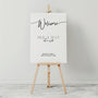 timeless white pick a seat not a side wedding welcome sign - personalised minimalist white wedding ceremony sign, featuring a crisp white background, with elegant black typography, giving the ultimate classy-chic look.
