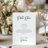 timeless white polite notice wedding sign - Polite notice card for wedding display - luxury wedding signage