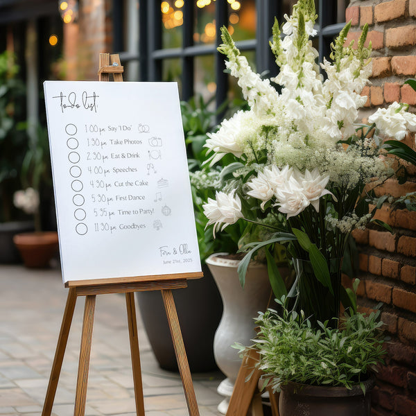 to do list order of the day wedding sign - wedding to-do list board customised