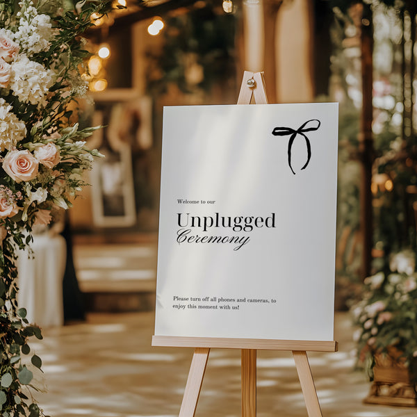 Old Money Unplugged Ceremony Sign