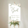 white roses floral wedding sweet table sign - personalised love is sweet sign