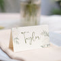 Luxury Handwritten Place Cards for Wedding - Standing Place Cards - white roses minimalist name cards for wedding tables