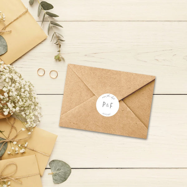 delicate wedding sticker seals for envelopes
