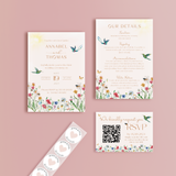 fairytale wedding stationery essentials bundle - wedding stationery bundle customised - wedding invites bundle with rsvp - personalised wedding invites rsvp bundle