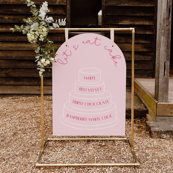 Four Tier Cake Menu - Pink