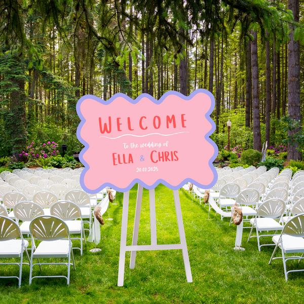 Playful Wedding Welcome Sign (Landscape)