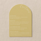 luxury arch shaped wedding invitations in butter yellow - fully personalised elegant wedding invitations premium