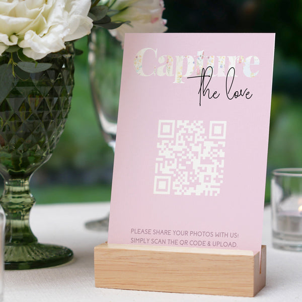 Pastels Photo Sharing QR Code Sign