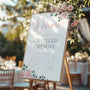 Pink Roses floral unplugged ceremony sign, in an elegant layout to impress your guests. Custom unplugged ceremony wedding board for unplugged wedding