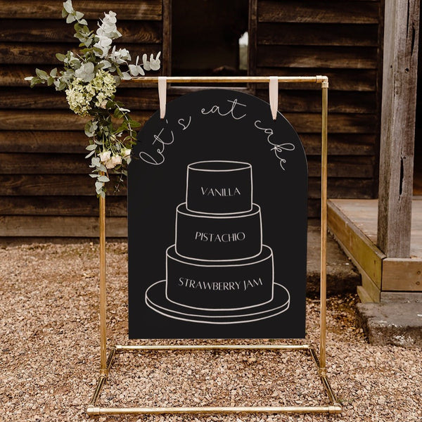 Three Tier Cake Menu - Black