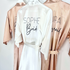 personalised bridal party robes - personalised satin robes for wedding party