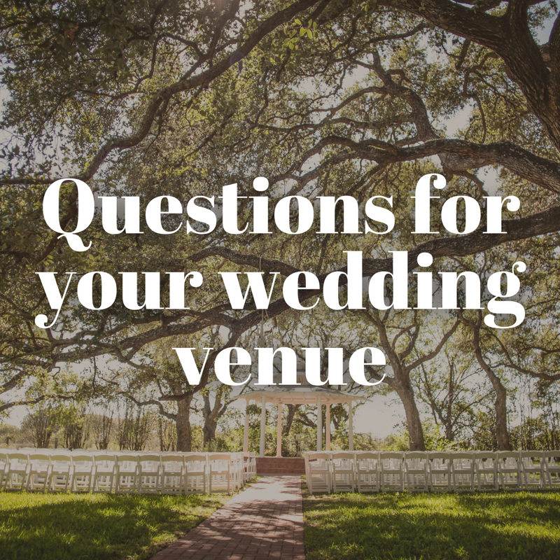 Essential Questions to Ask Your Wedding Venue