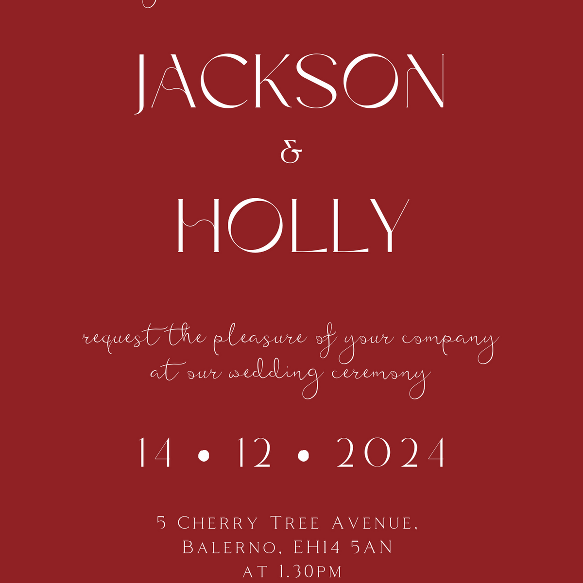 burgundy wedding invites - custom wedding invites uk - personalised wedding invitations - winter wedding