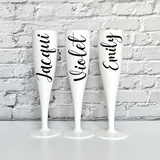 personalised flutes for hen party - customizable flutes for wedding celebrations