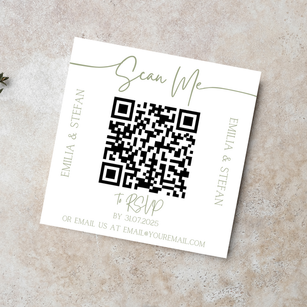 QR Code RSVP Wedding Invitations