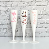 personalised flutes for hen party - customizable flutes for wedding celebrations