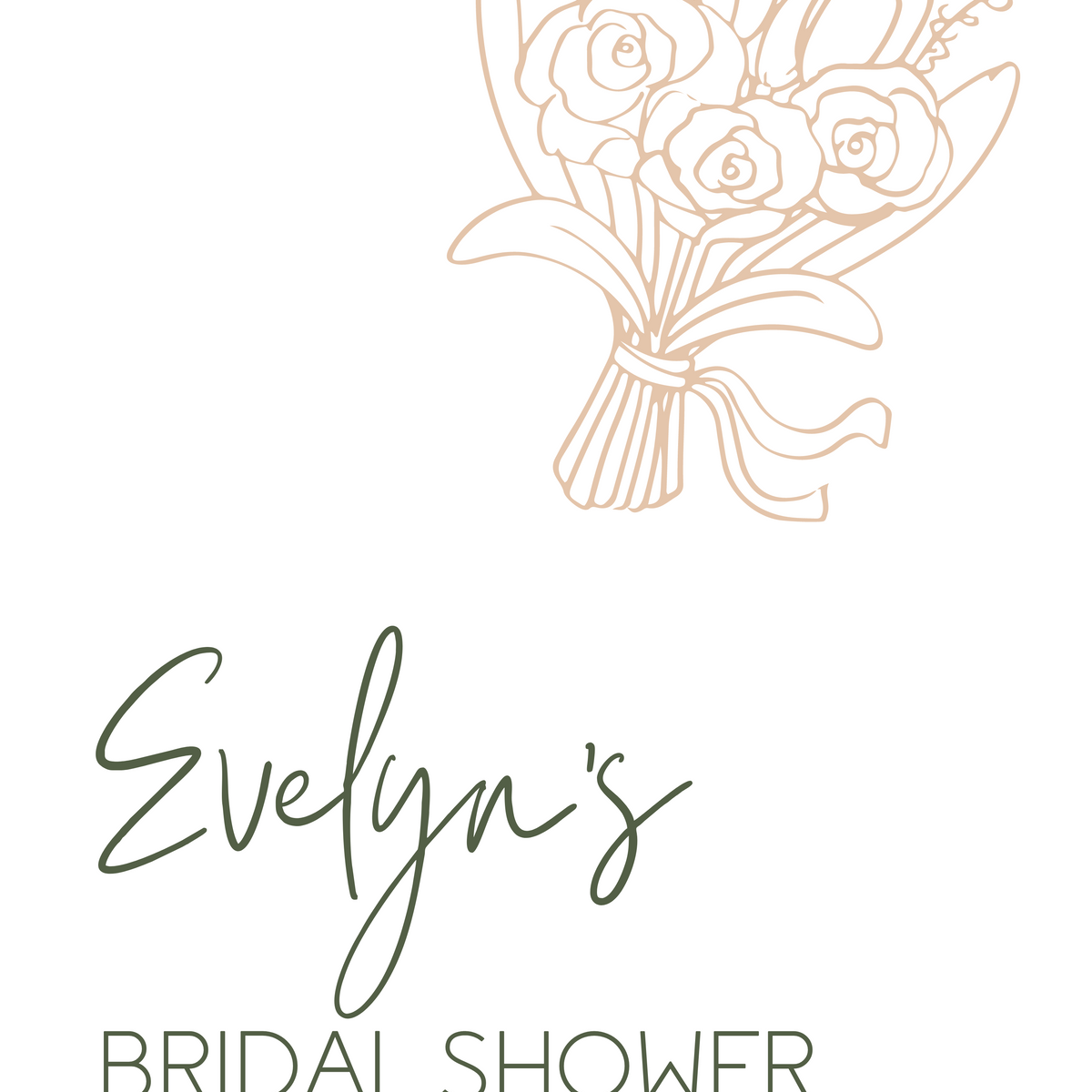 minimalist bridal shower sign - luxury simple bridal shower sign