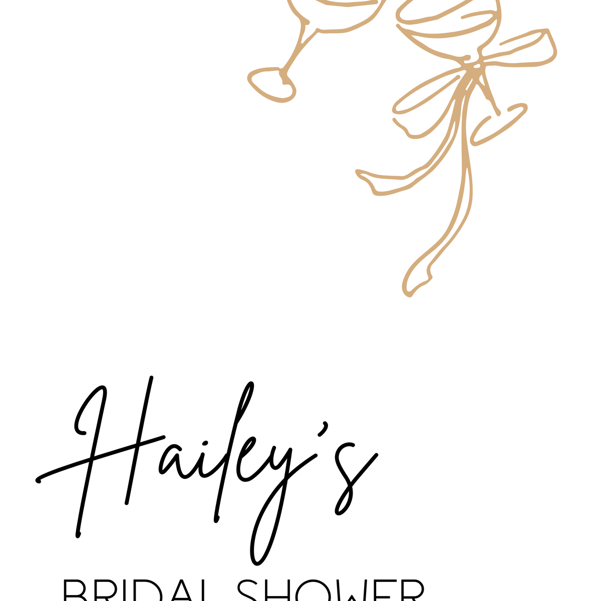 sophisticated bridal shower sign - personalised bridal shower signs UK