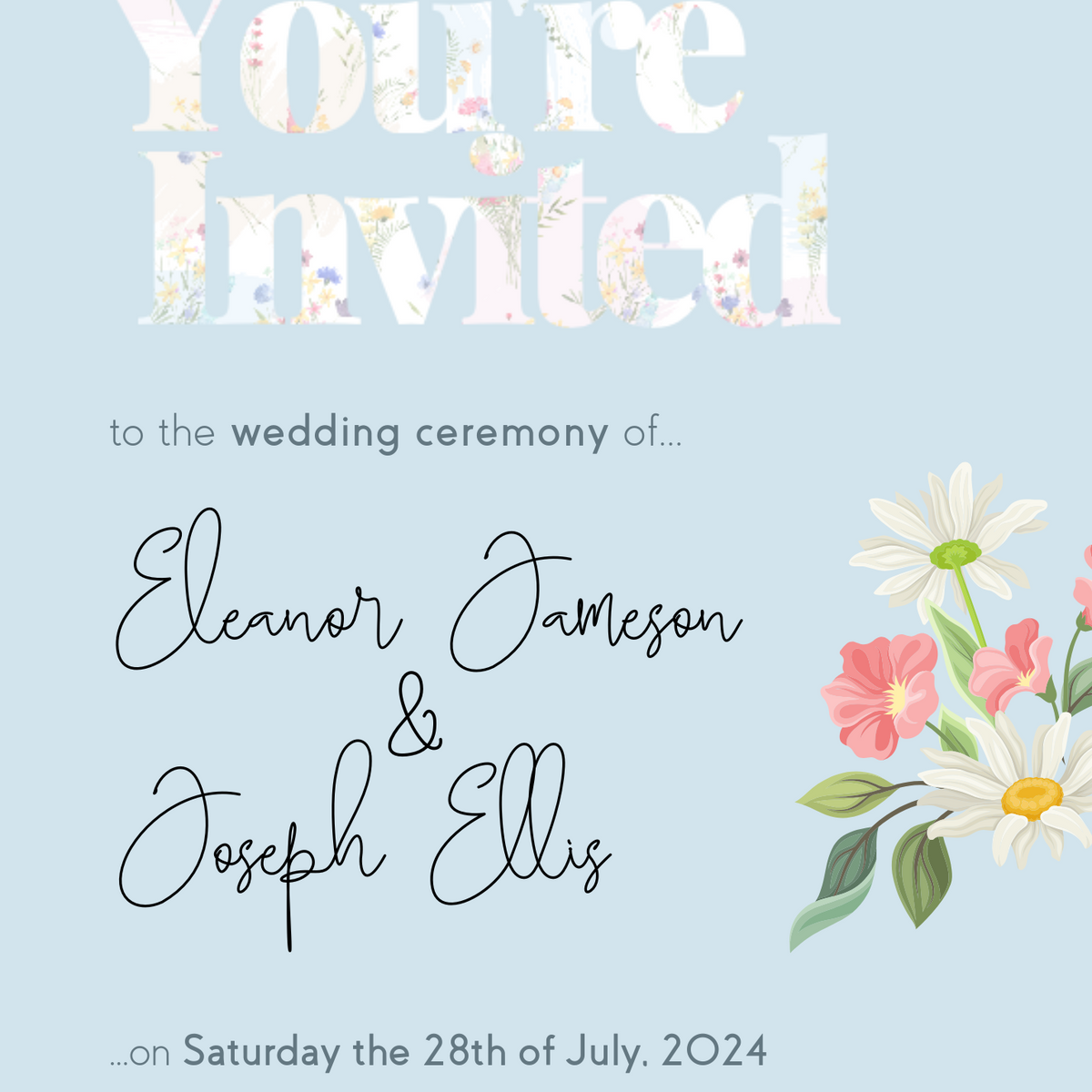 Pastels Wedding Invitations