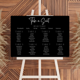 timeless black seating plan wedding sign - personalised wedding sign