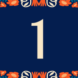 retro navy wedding table numbers - affordable personalised wedding signs