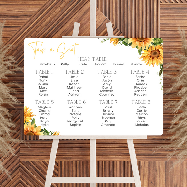 Sunflowers Floral Take A Seat Sign