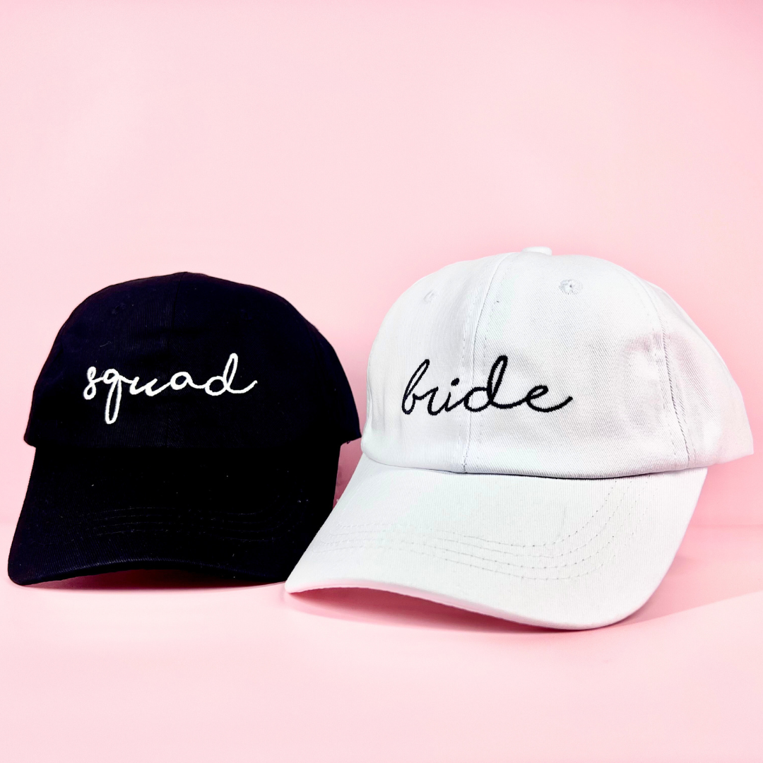 bride squad sports caps - embroidered hen party hats