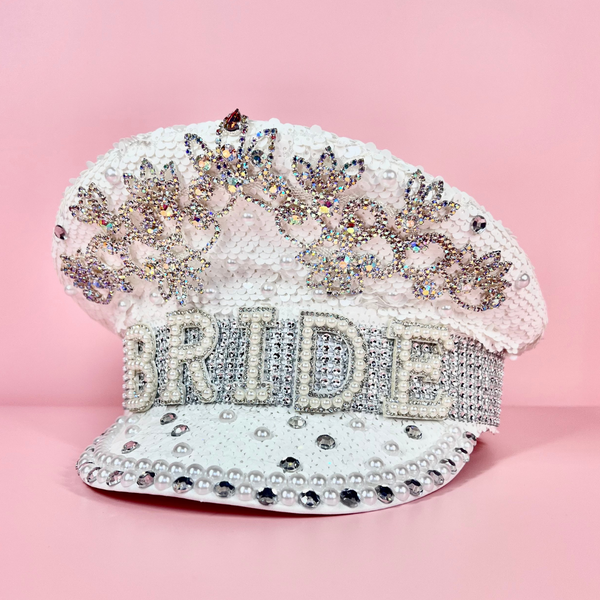 bride captain hat - sparkly bride bachelorette hat