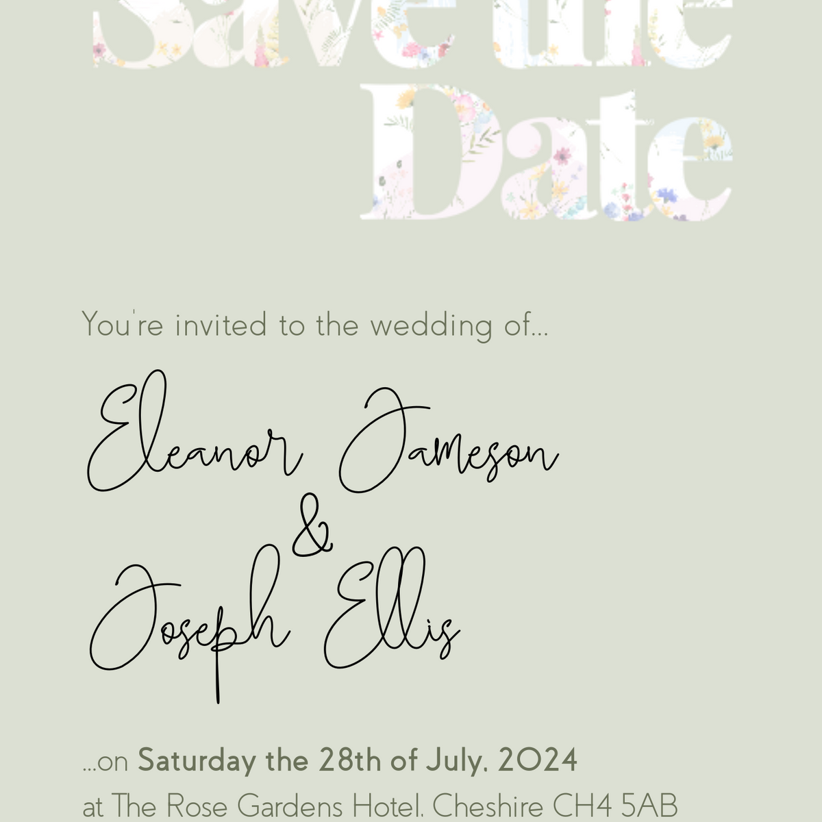 Pastels Save The Date