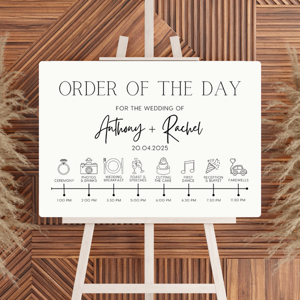 Minimalist Order Of The Day Sign